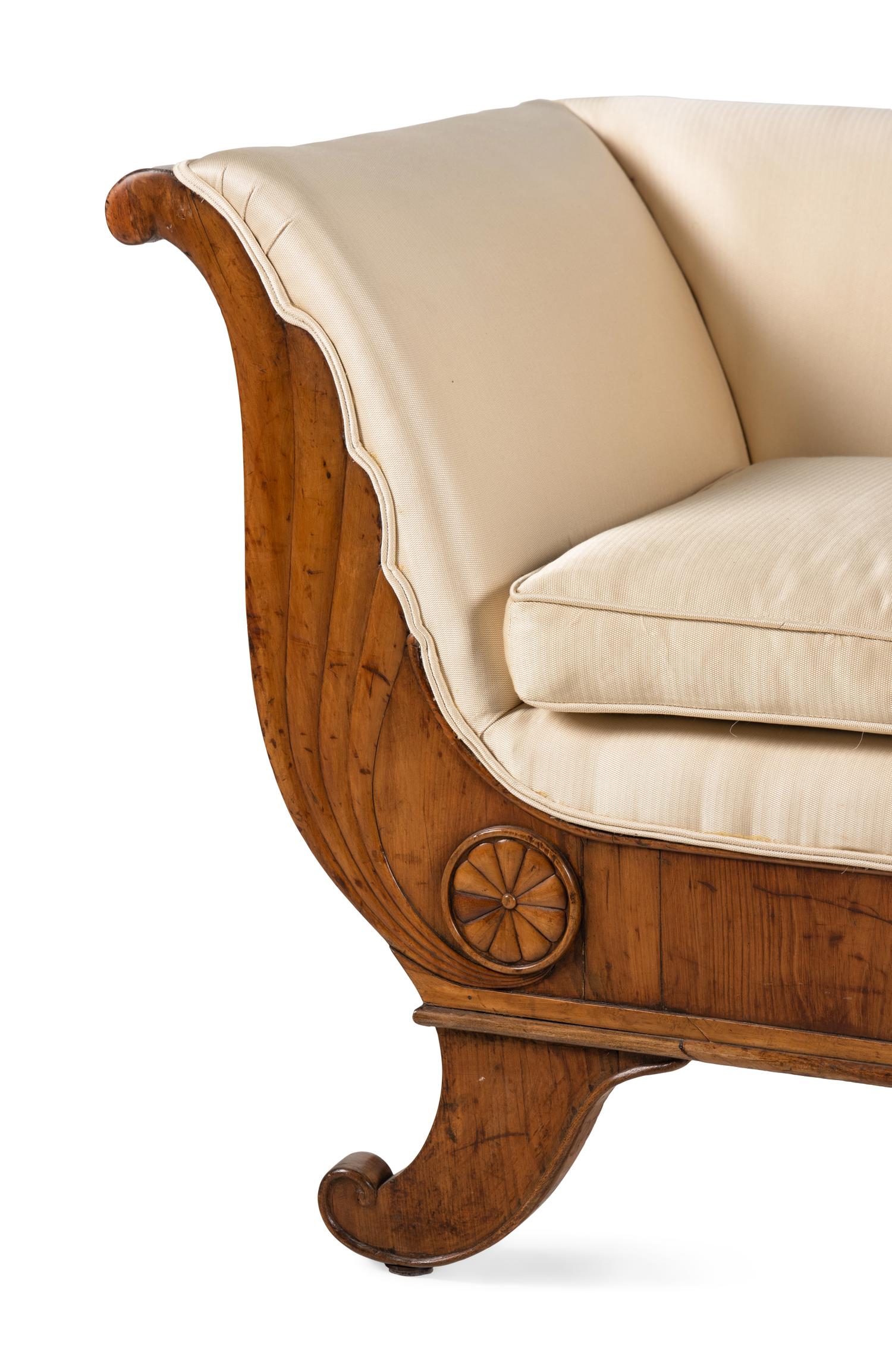 A Charles X Walnut Settee