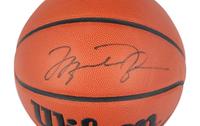 A Michael Jordan Signed Autograph Wilson Basketball (Beckett Authentication Services Letter BAS Certified),