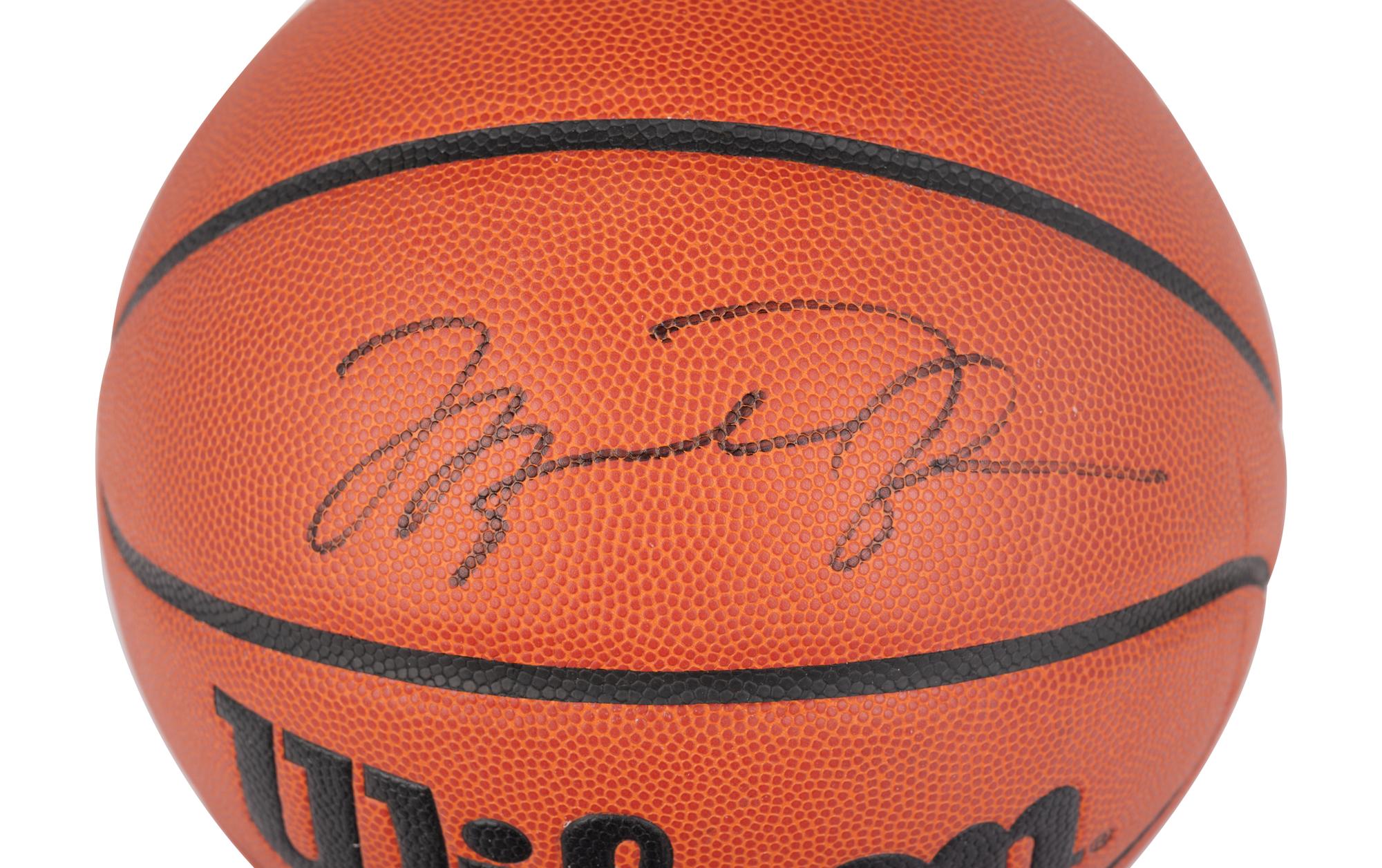 A Michael Jordan Signed Autograph Wilson Basketball (Beckett Authentication Services Letter BAS Certified),