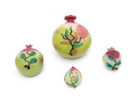 A Group of Four Chinese Glazed Ceramic Plums — 20TH CENTURY