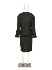 Chanel Green and Brown Fantasy Tweed Skirt Suit, c. 2009