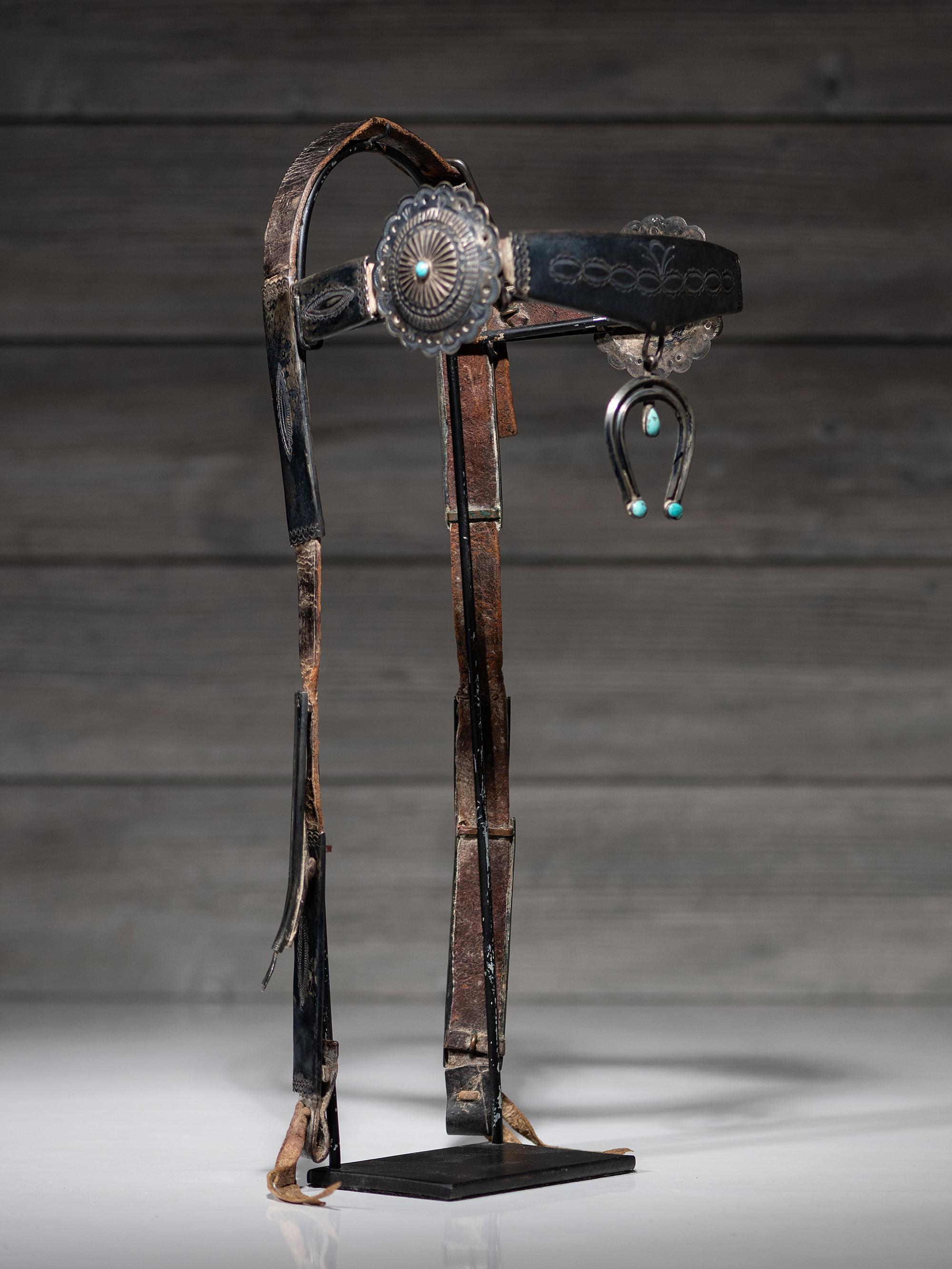 Navajo Silver and Turquoise Headstall