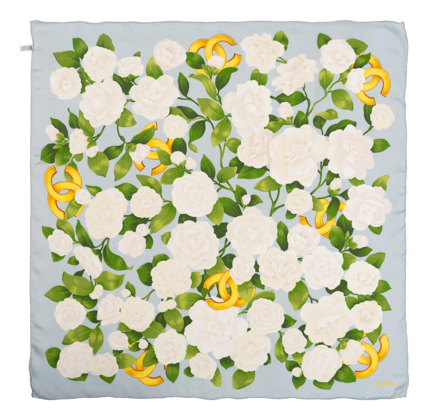 Two Chanel Silk Scarves
