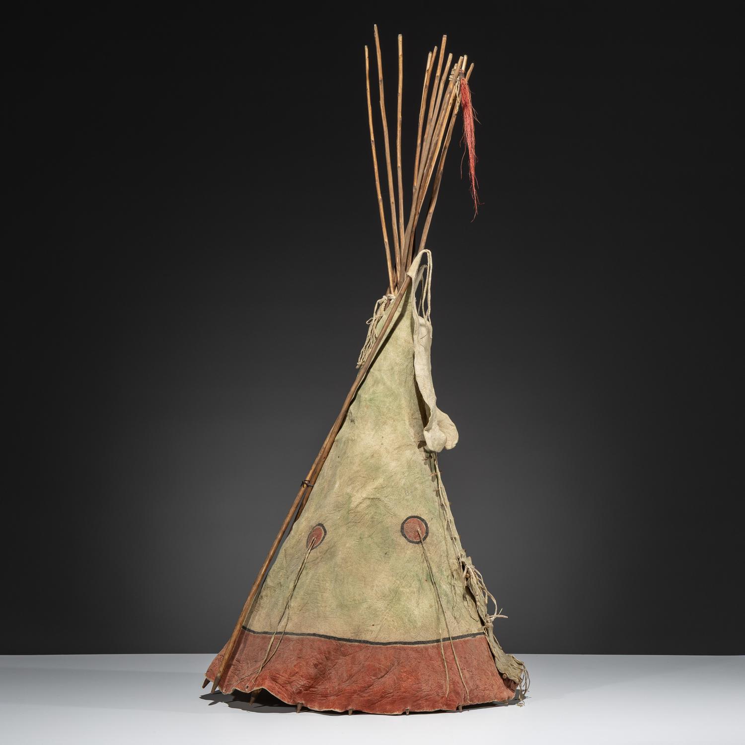 Plains Painted Hide Model Tipi