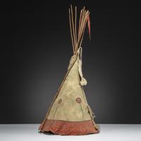 Plains Painted Hide Model Tipi