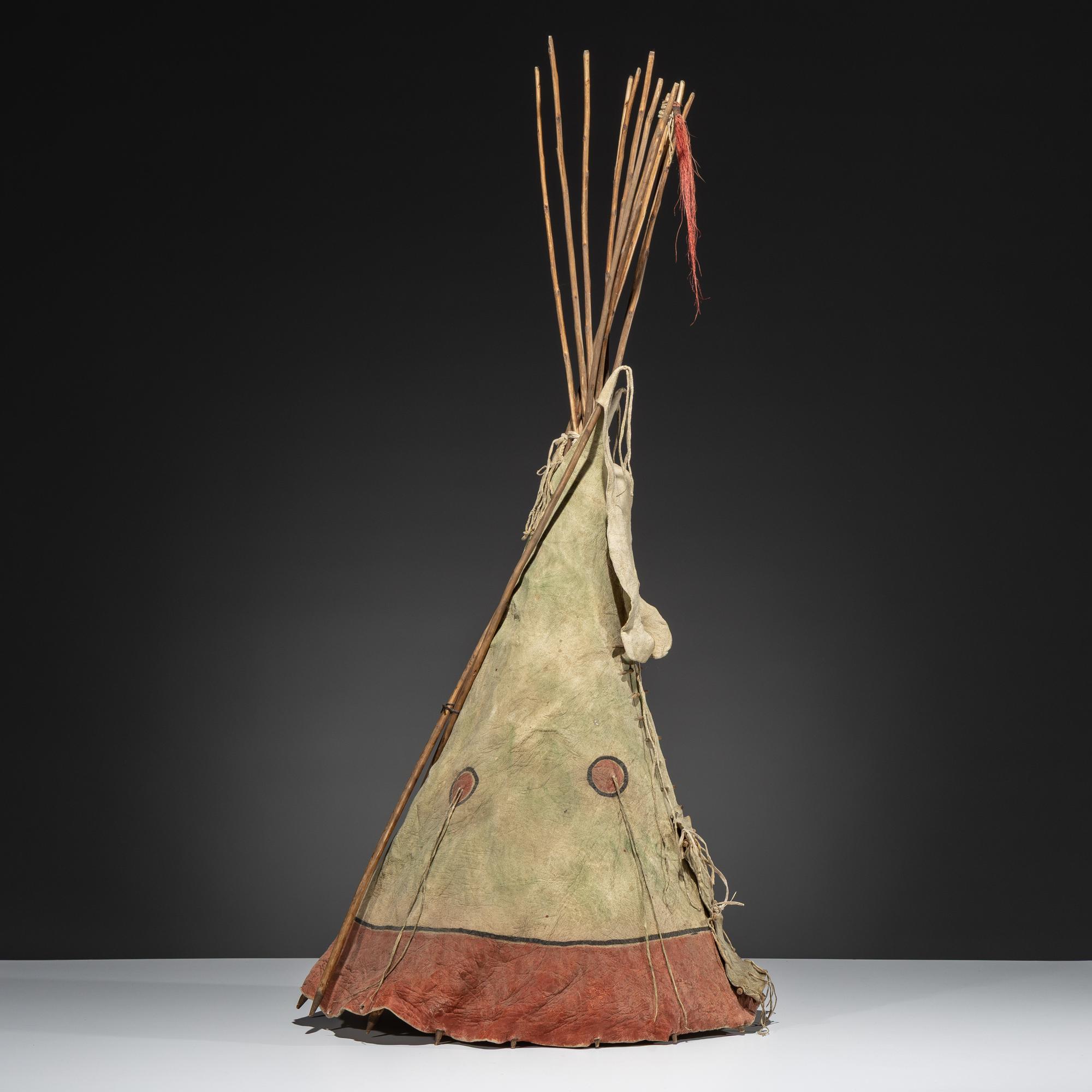 Plains Painted Hide Model Tipi