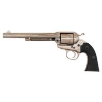 *Uberti-made Beretta Stampede Replica 7.5" Nickel Colt Bisley Revolver in .45 Colt