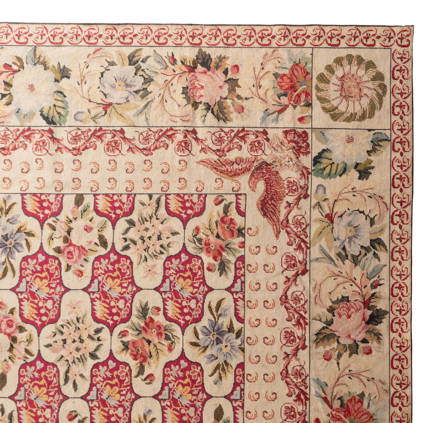 An Edwardian Style Needlepoint Rug