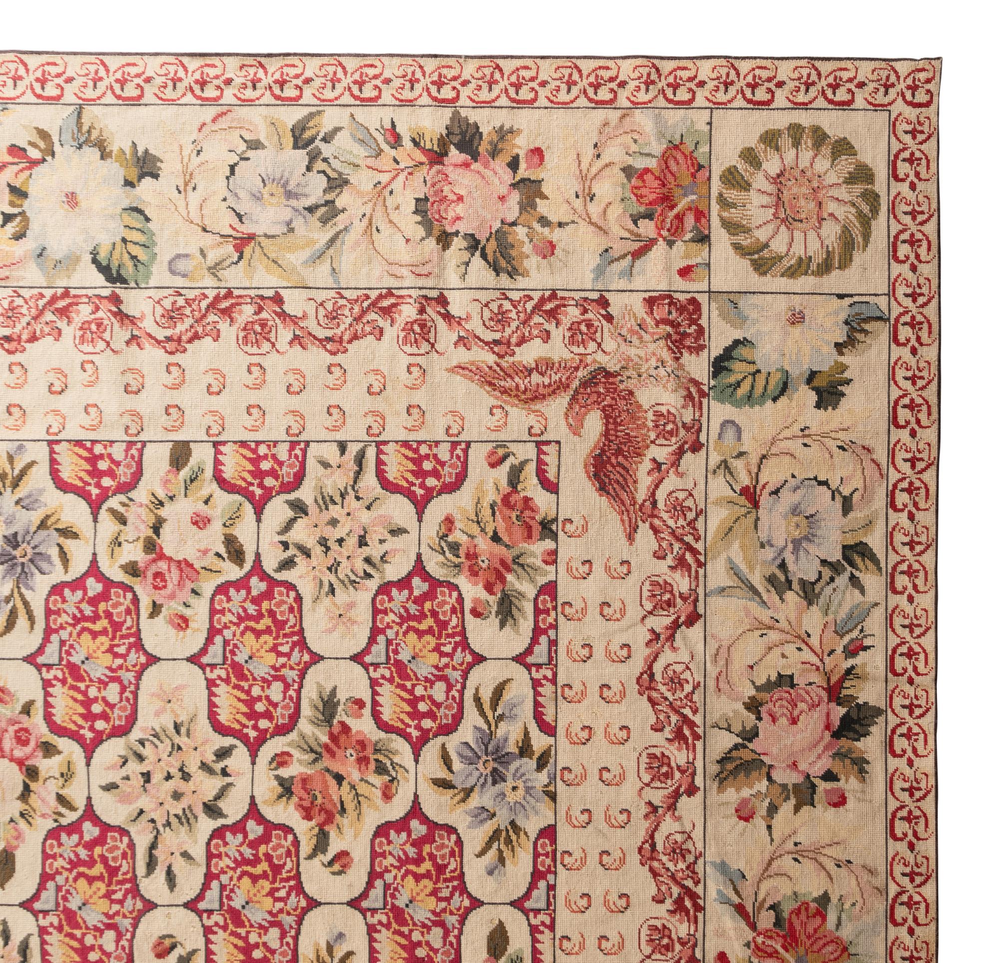 An Edwardian Style Needlepoint Rug