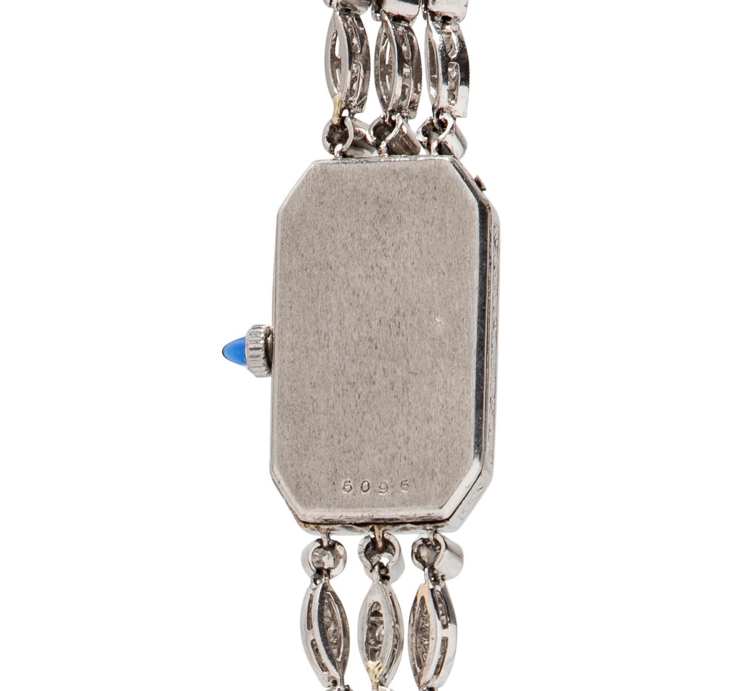 ART DECO, PLATINUM AND DIAMOND WATCH
