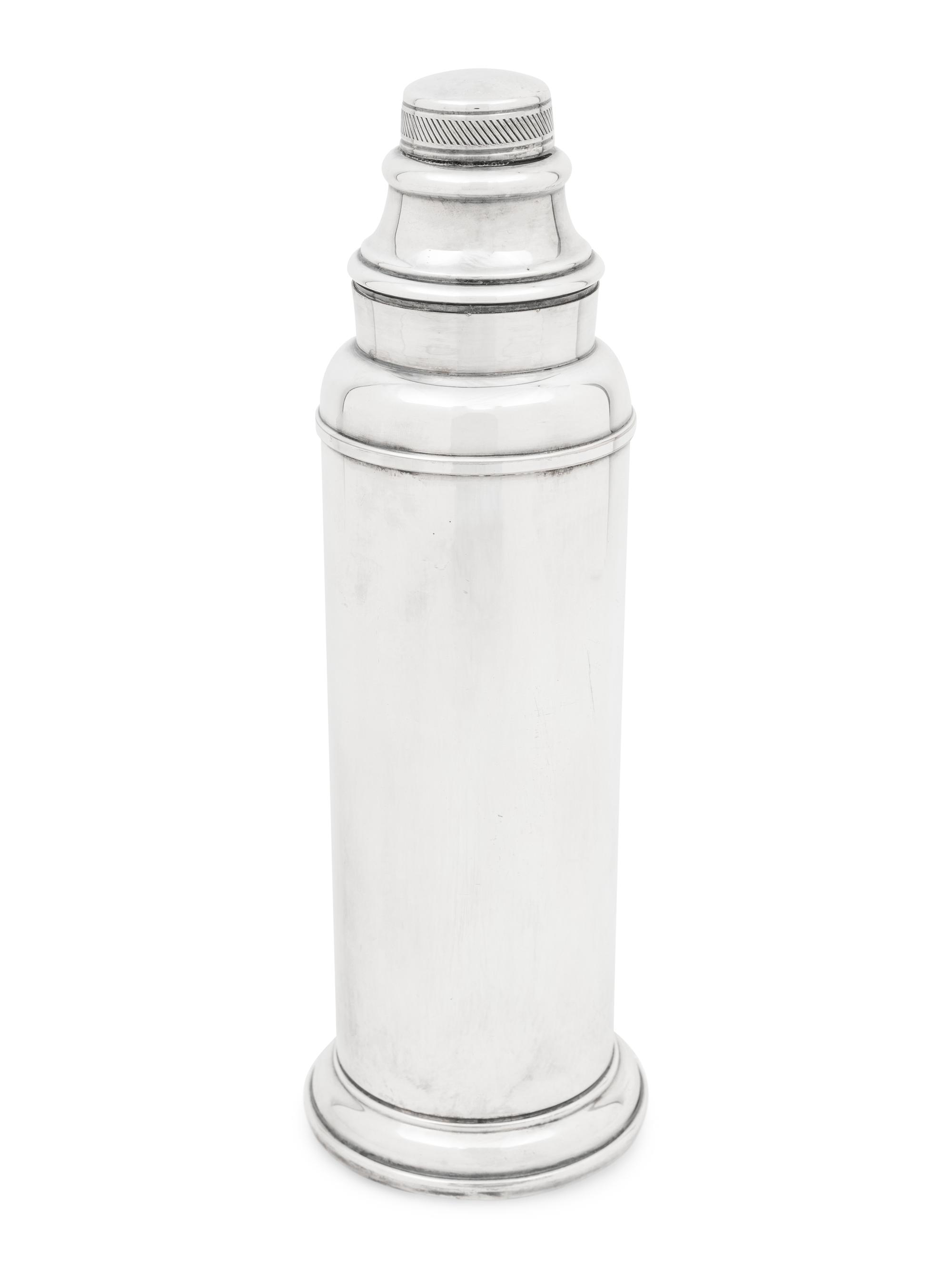 A Group of Three Silver-Plate Cocktail Shakers