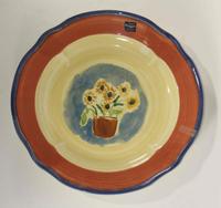 Two Haeger Pottery Chargers Diameter of largest 21 1/4 inches.