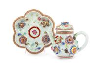 A Chinese Export Porcelain Teapot and Stand Height of teapot 5 1/2 inches. — 18TH/19TH CENTURY