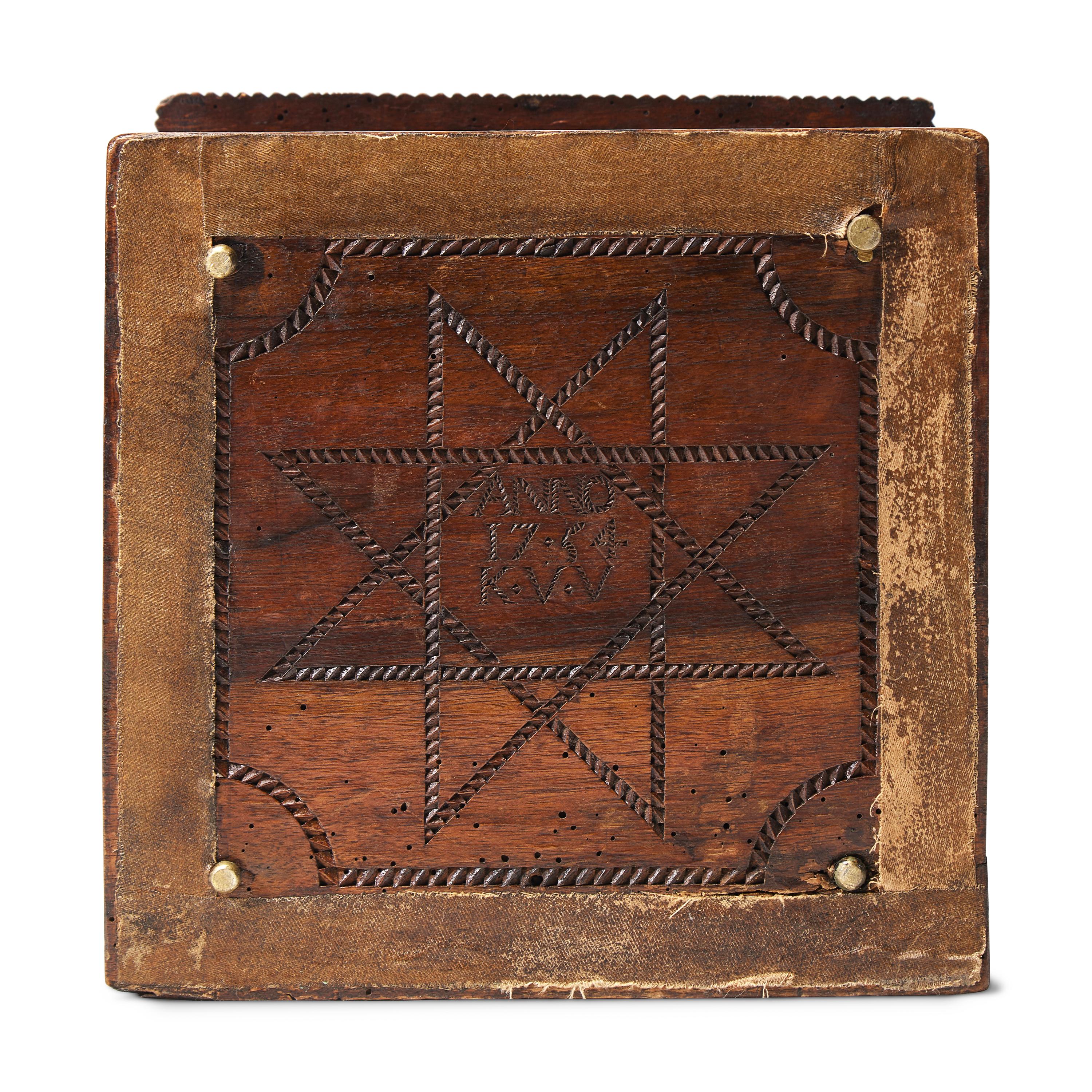A Fine Dutch Chip-Carved Foot Warmer