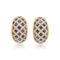 SAPPHIRE AND DIAMOND EARRINGS