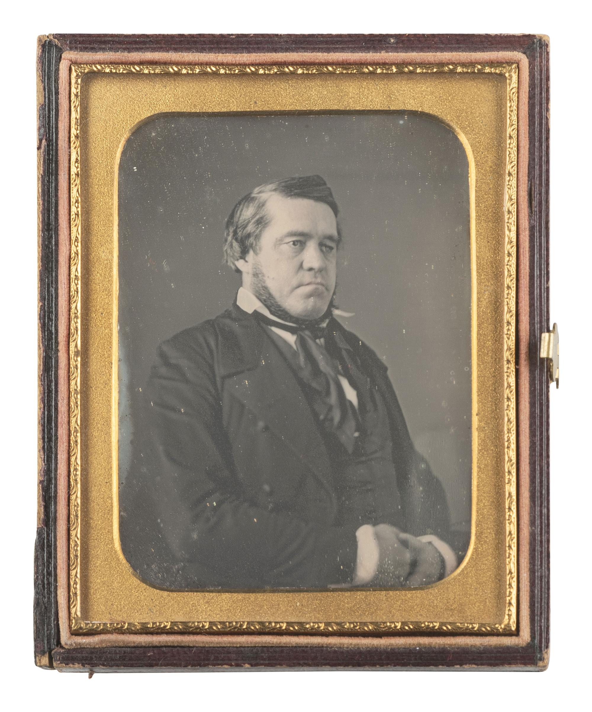 [EARLY PHOTOGRAPHY]. 18 quarter plate or smaller daguerreotype portraits of gentlemen.