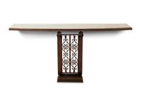 An Art Deco Steel Marble-Top Console Table