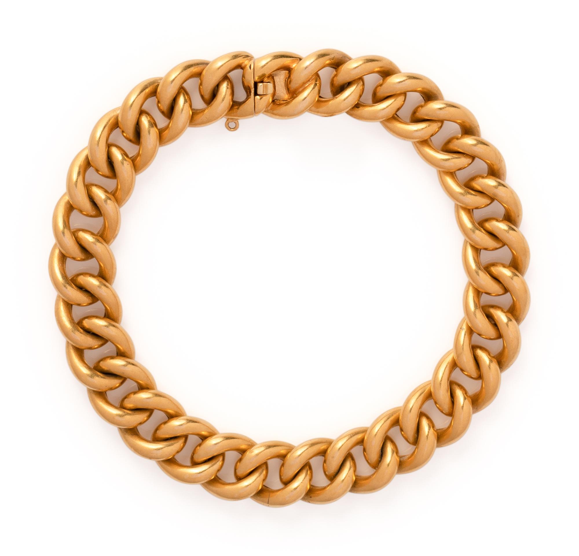 FRENCH, YELLOW GOLD BRACELET