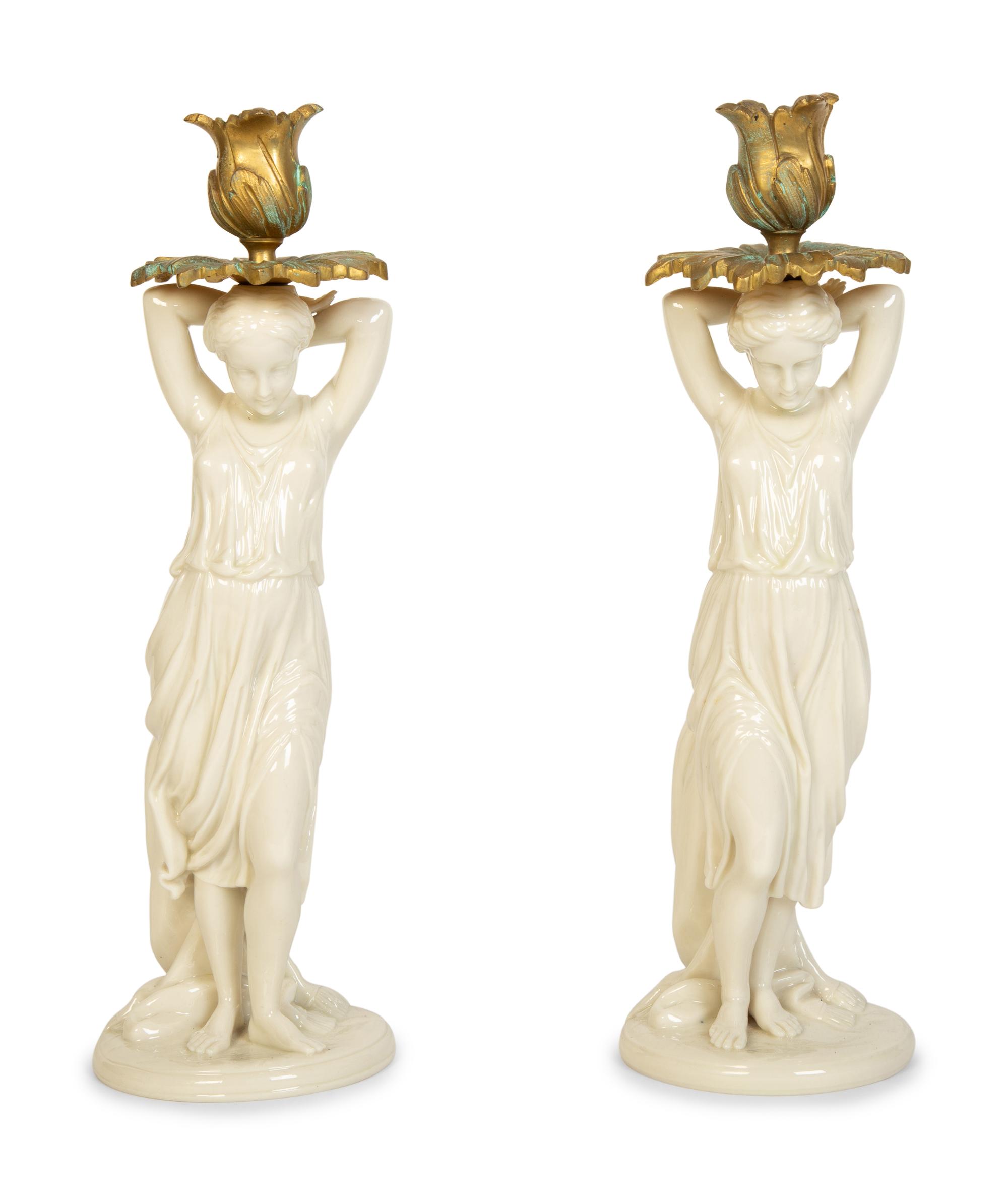 Seven Blanc de Chine Porcelain Table Articles — 20th Century