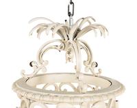 A Continental Painted Metal Nine-Light Lantern