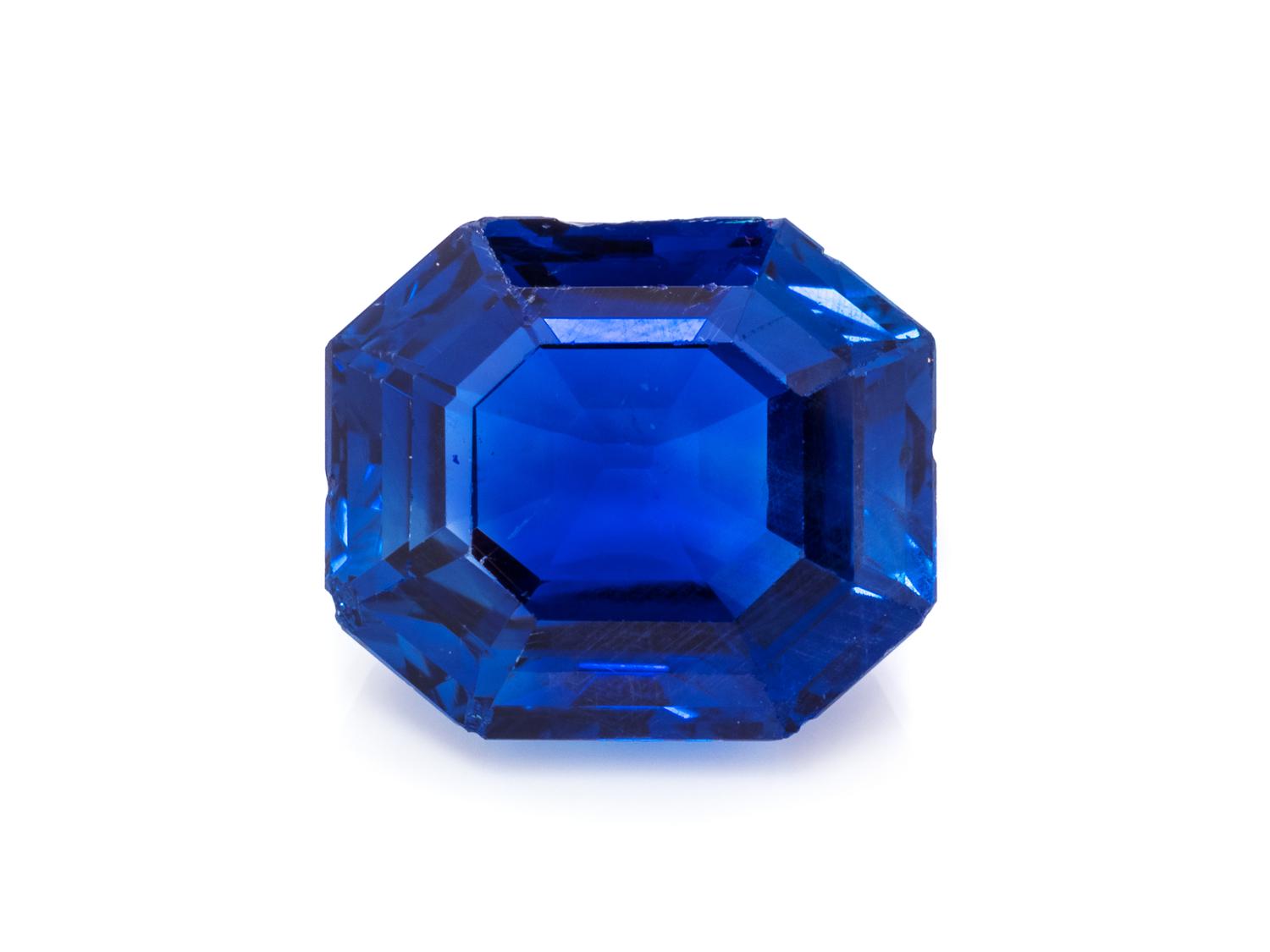 A 3.45 Carat Octagonal Step Cut Burmese Sapphire,