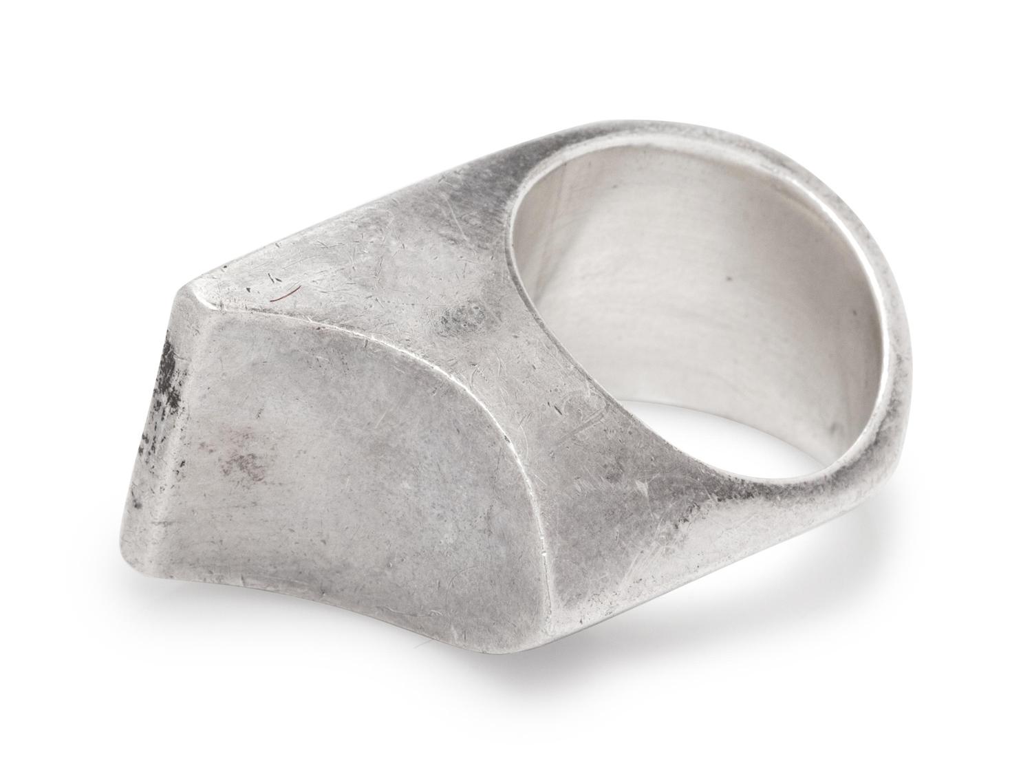 A Modernist Sterling Silver Ring, Arne Johansen,