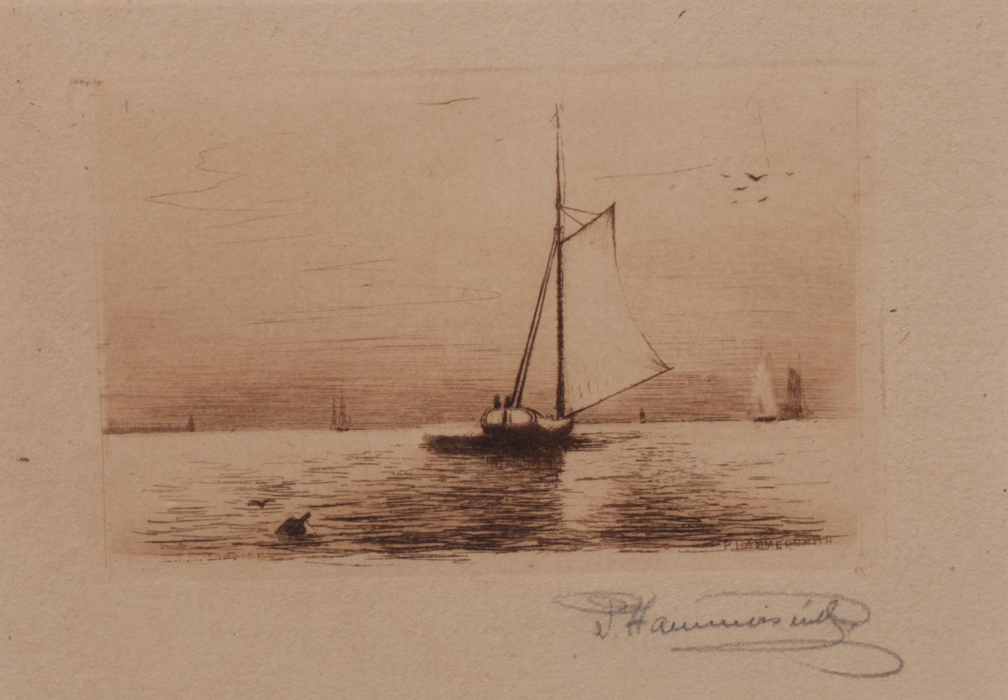 Paul Hammersmith, (Wisconsin, 1857-1937), Evening in the Park and Lake Michigan Sunrise (two works)