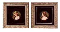 Two German Porcelain Plaques Diameter of each 6 inches. — 19TH/20TH CENTURY