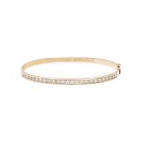 DIAMOND AND YELLOW GOLD BANGLE BRACELET