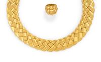 HENRY DUNAY, YELLOW GOLD SET
