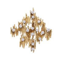 MODERNIST, YELLOW GOLD AND DIAMOND SET