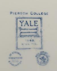 A Wedgwood Dinner Plate of Pierson College Interest