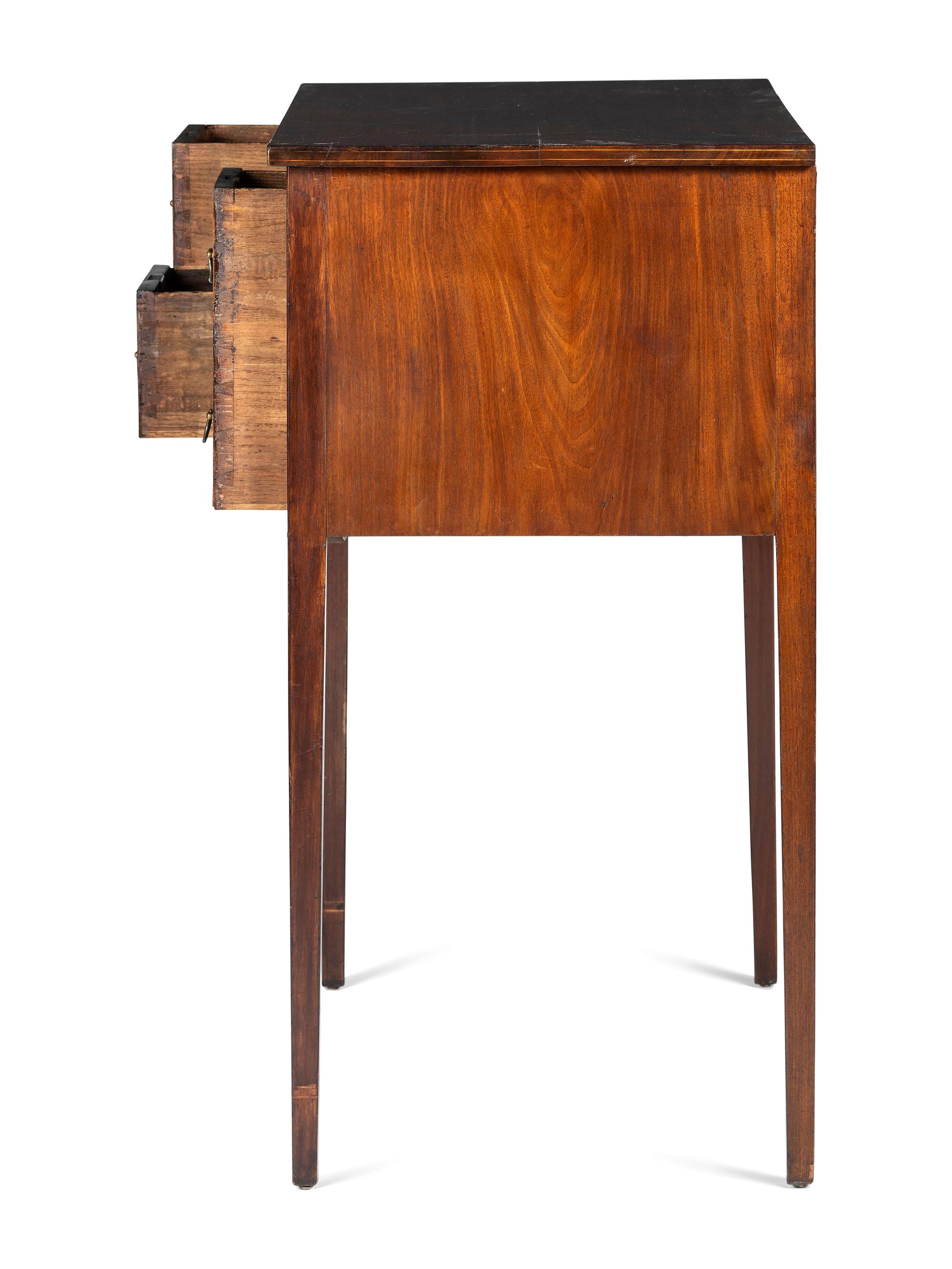 A Fine Federal Leafy-Vine Inlaid Mahogany Diminutive Sideboard