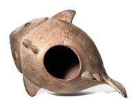 A Colima Shark Effigy Vessel