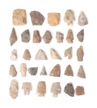 Frame of Large Point and Blade Fragments, From the Collection of Forrest Fenn