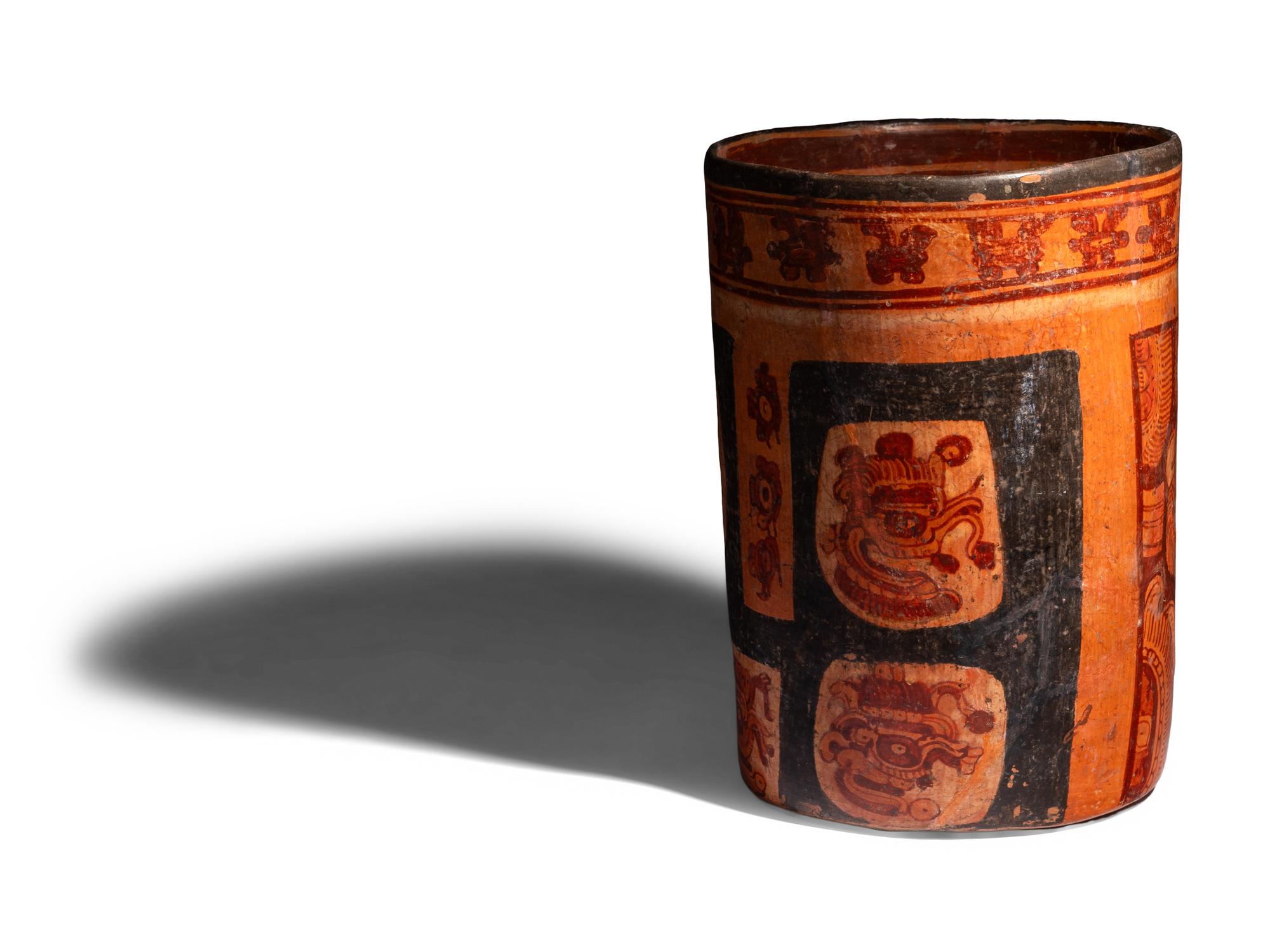 A Maya Polychrome Codex Vessel