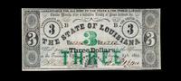 A State of Louisiana 1862 $3 Note