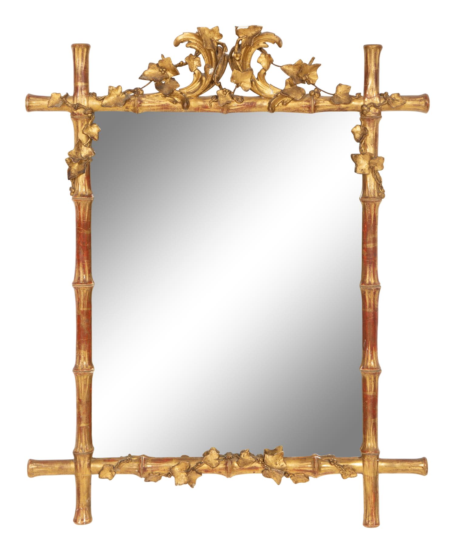 An English Giltwood-Framed Mirror
