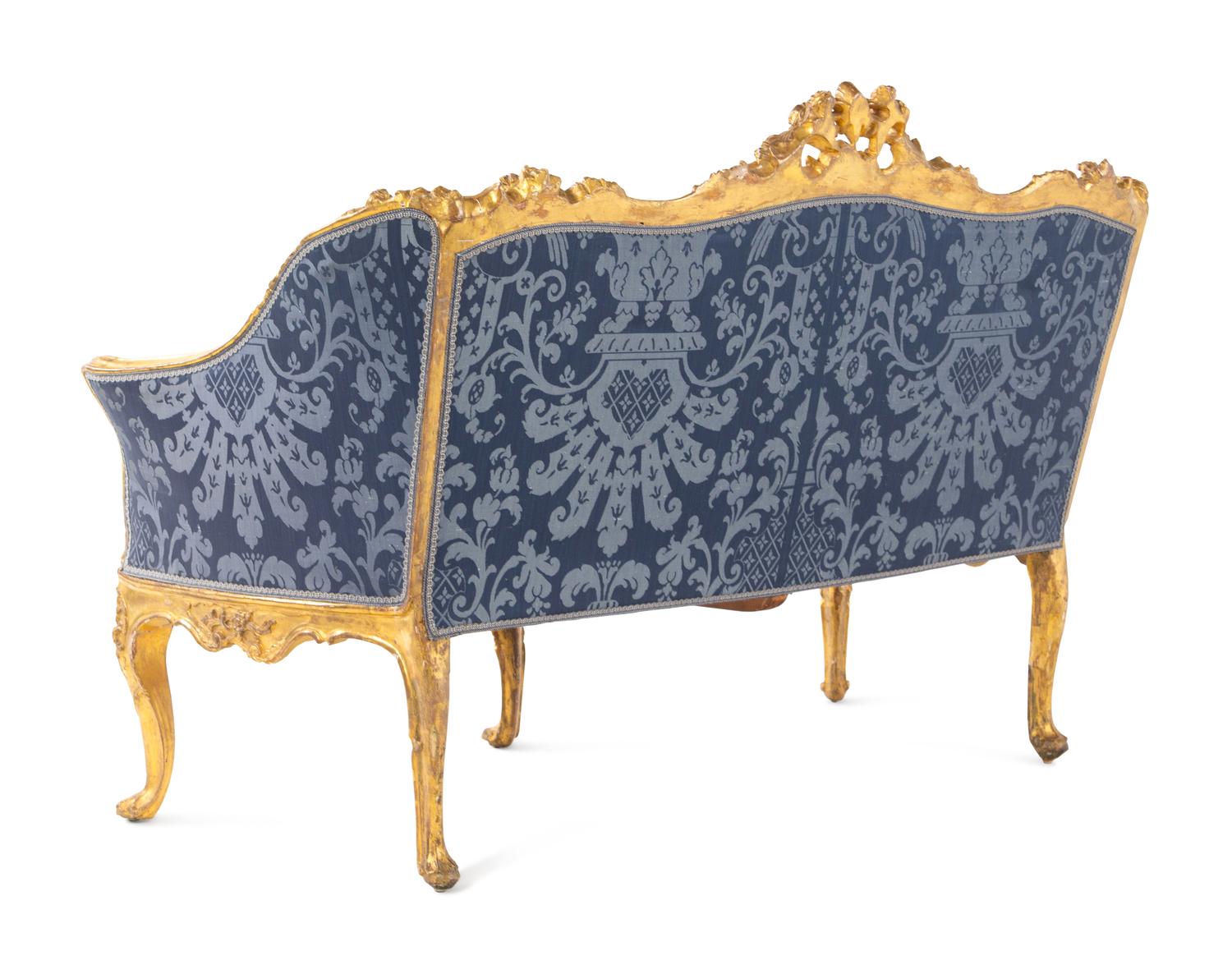 A Continental Giltwood Settee
