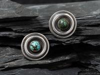 Southwestern-style Turquoise and Sterling Silver Clip Earrings