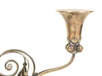 A Pair of Georg Jensen Silver Two-Light Candelabra