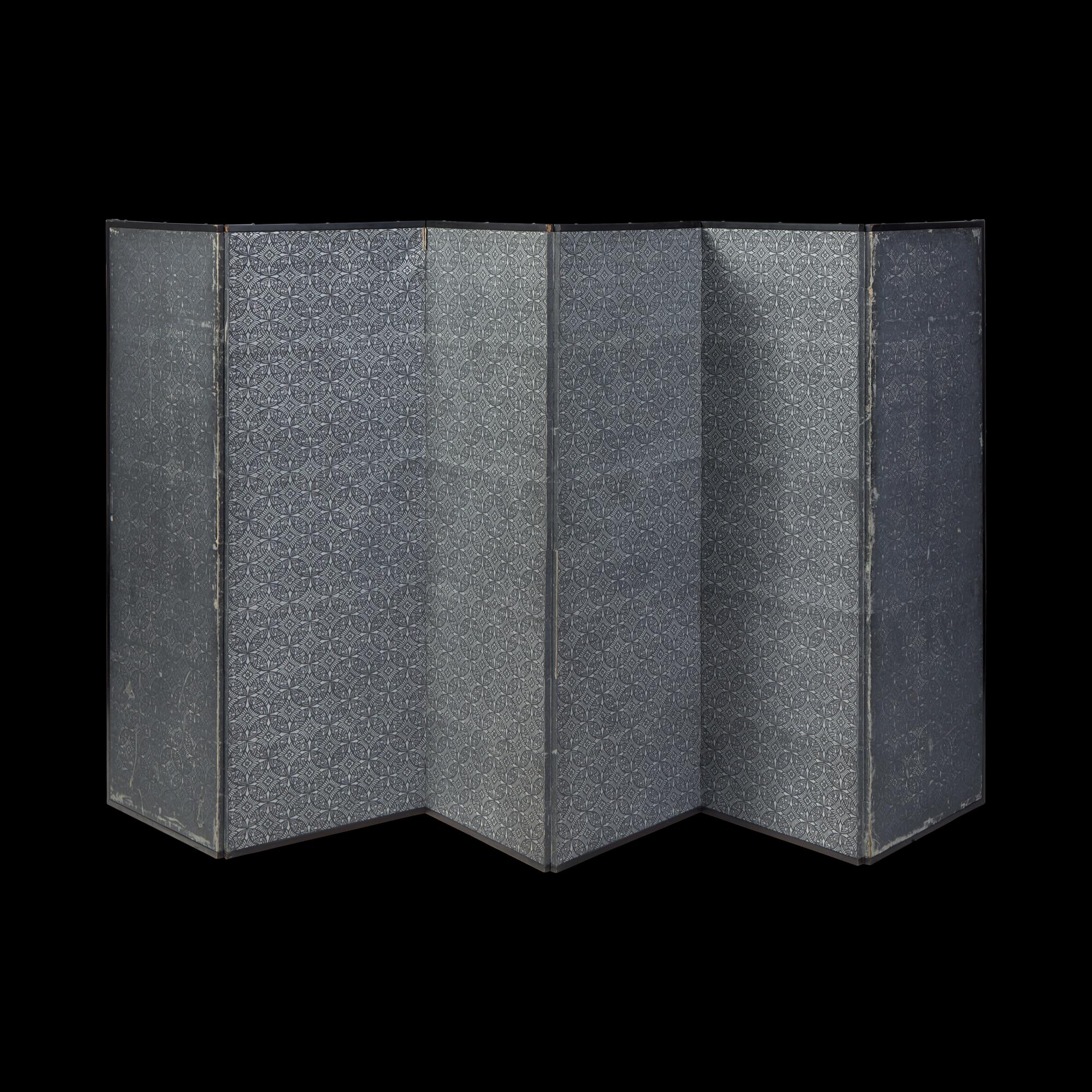 A Japanese Six-Panel Floor Screen, Edo Period 日本江戶時代 松鹤图六扇屏