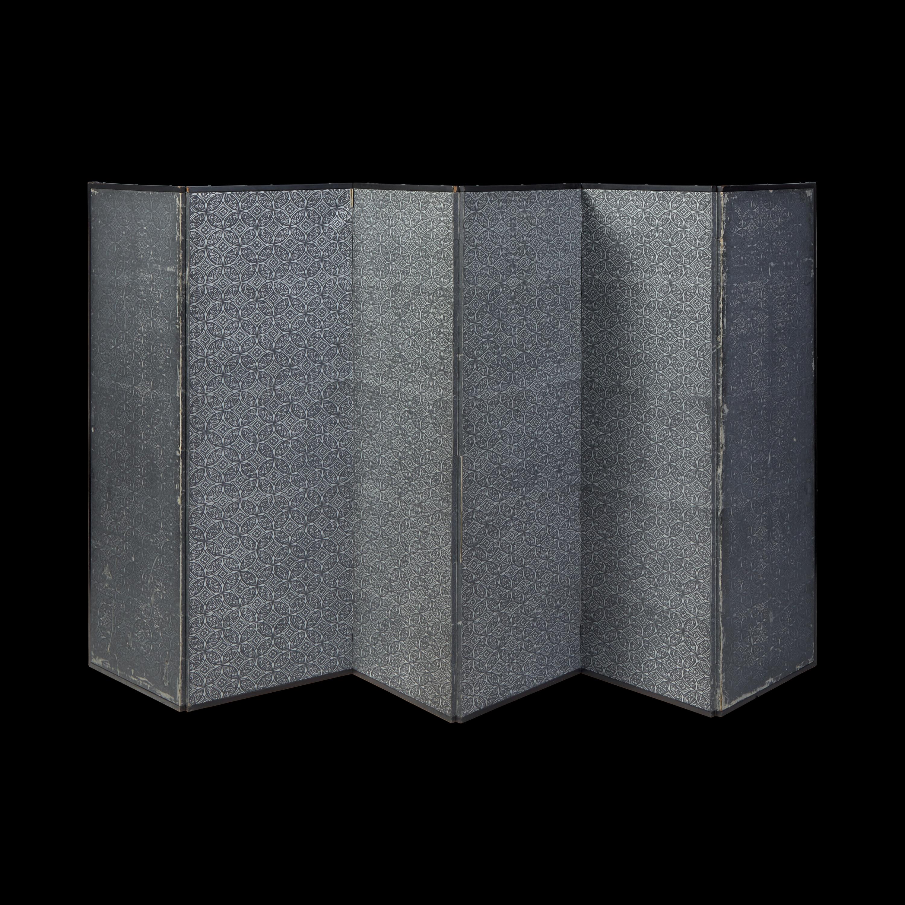 A Japanese Six-Panel Floor Screen, Edo Period 日本江戶時代 松鹤图六扇屏