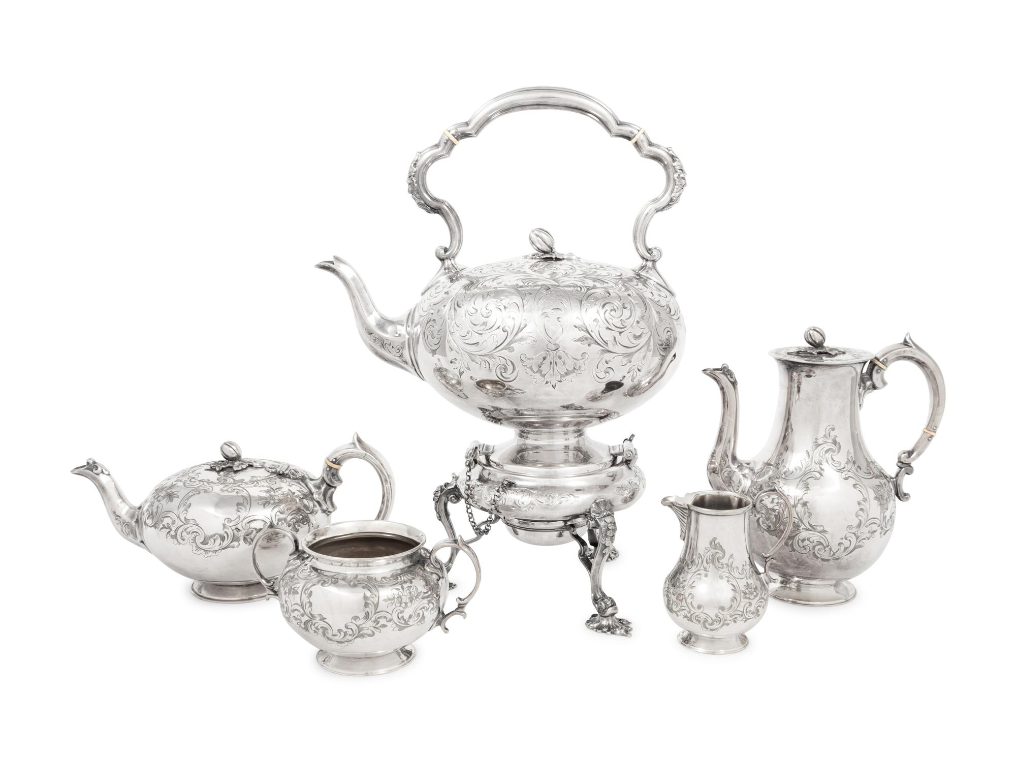 An American Silver-Plate Four-Piece Tea and Coffee Service