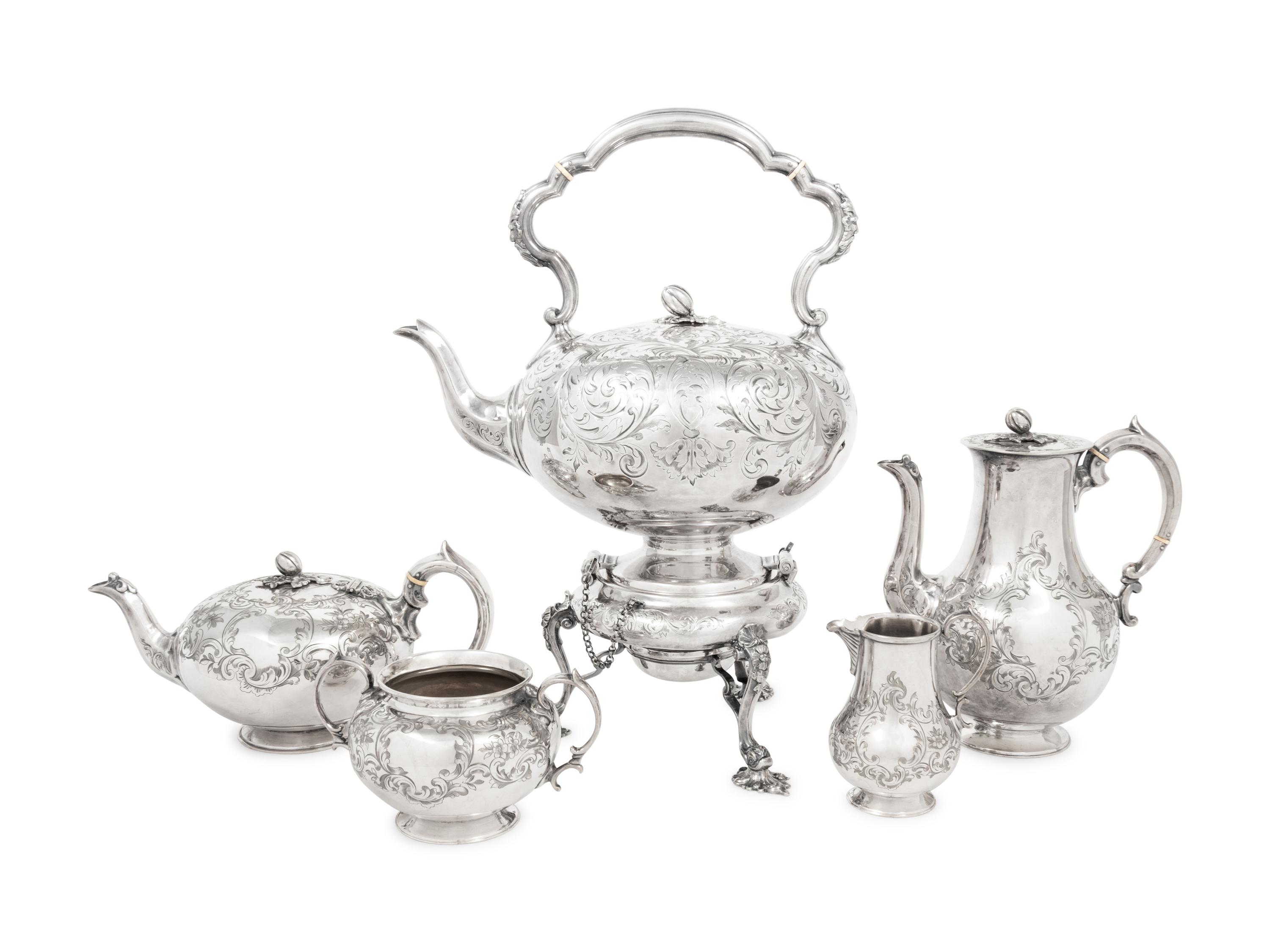 An American Silver-Plate Four-Piece Tea and Coffee Service