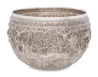 A Thai Pierced Silver Bowl