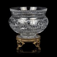 A Continental Gilt Bronze Mounted Cut Glass Centerpiece