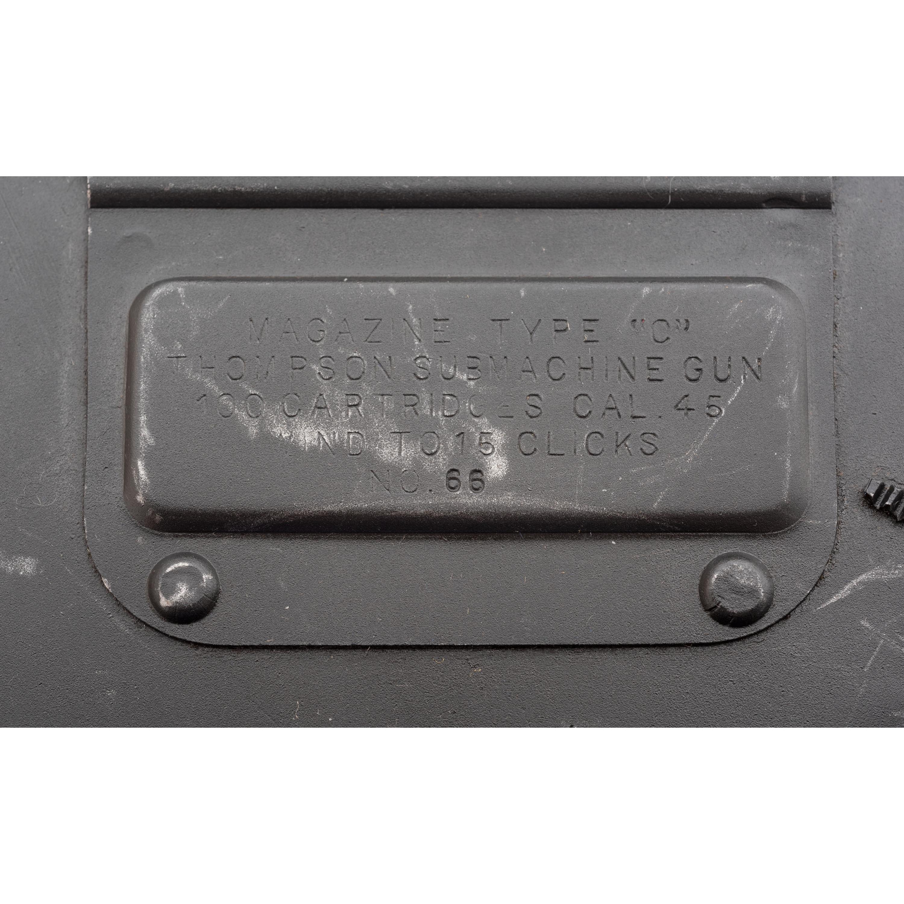 Rare Number Matching Thompson 100 Round "C" Drum Magazine