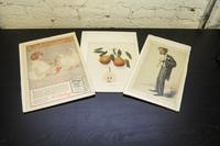 DECORATIVE PRINTS Group of 30 prints including botanicals, advertisements and other subjects. Various publishers, various dates.