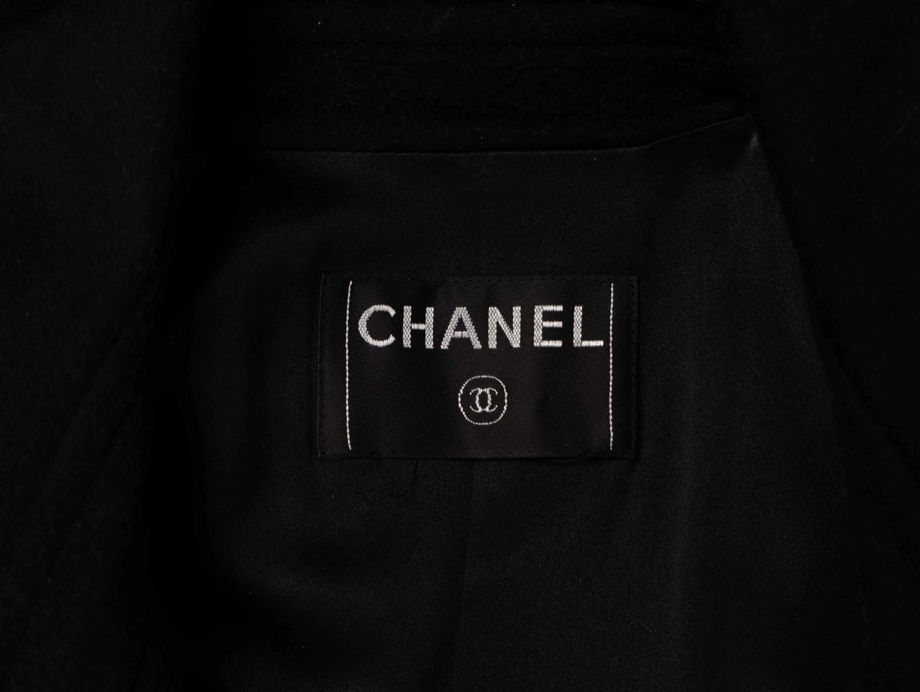 Chanel, Black Cashmere Trench Coat